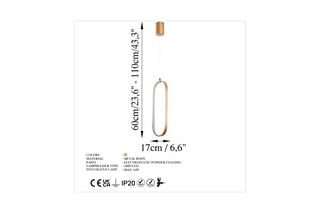 Suspension LED Can - Doré