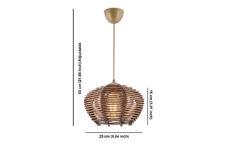 Suspension en bambou Barlas - Bronze