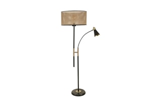 Lampadaire Forza - Doré et chromé