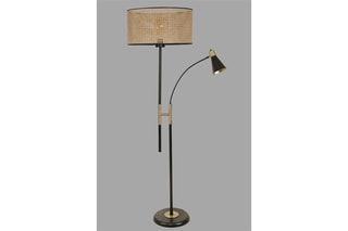 Lampadaire Forza - Doré et chromé