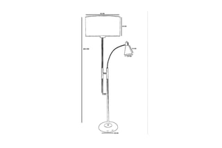 Lampadaire Forza - Doré et chromé