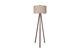 Lampadaire trépied - Marron et beige