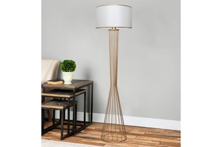 Lampadaire AYD - 3077 - Blanc et doré