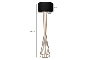 Lampadaire AYD-3078 - Noir et doré