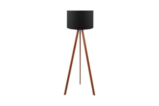 Lampadaire trépied Ayd - Noir et marron
