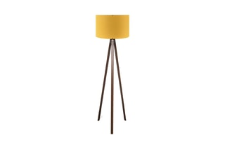 Lampadaire trépied - Jaune et marron