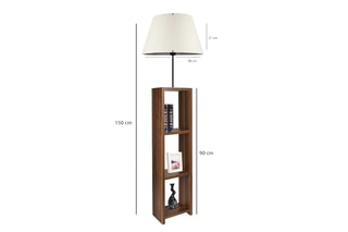 Lampadaire en bois -  Crème et naturel