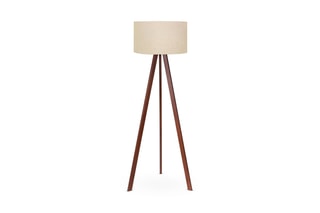 Lampadaire trépied Ayd - Beige et marron