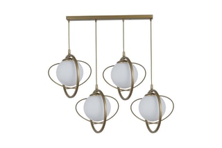 Suspension - Bronze et blanc