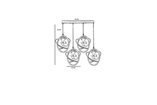 Suspension - Bronze et blanc