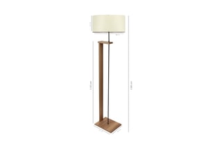 Lampadaire - Imitation bois et beige