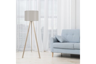 Lampadaire trépied Ayd - Beige et naturel