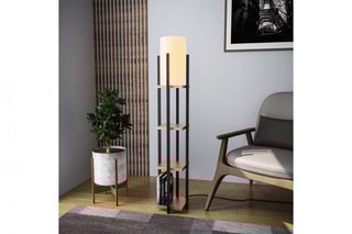 Lampadaire - Noir et marron