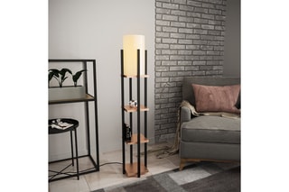 Lampadaire - Noir et marron