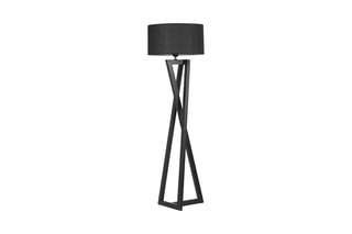 Lampadaire en bois - Noir