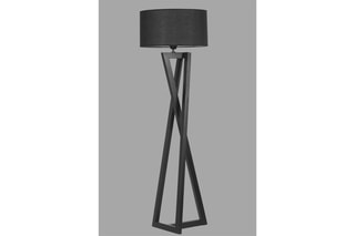 Lampadaire en bois - Noir
