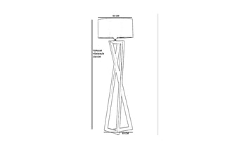 Lampadaire en bois - Noir
