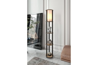 Lampadaire - Imitation noyer
