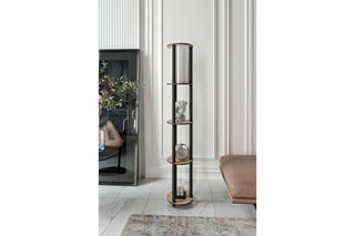 Lampadaire - Imitation noyer