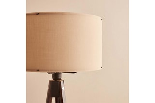 Lampadaire en bois - Naturel et crème
