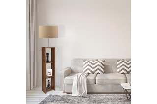 Lampadaire étagère Ayd - Naturel et marron
