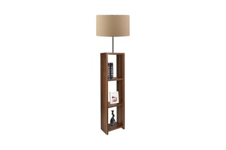 Lampadaire étagère Ayd - Naturel et marron