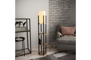 Lampadaire étagère Shelf Lamp - 8115 - Noir et doré
