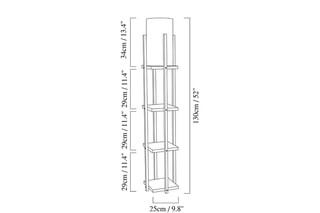 Lampadaire étagère Shelf Lamp - 8115 - Noir et doré