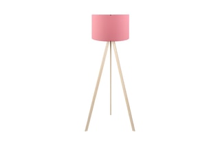 Lampadaire trépied Ayd-1212 - Rose et naturel