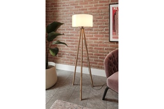 Lampadaire trépied KS-11104 - Beige et marron