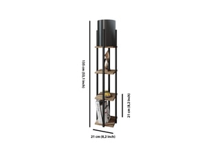 Lampadaire - Noir et naturel