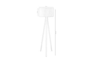 Lampadaire trépied Ayd - Gris