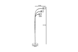 Lampadaire Badi 3 - Doré