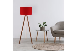 Lampadaire trépied Ayd-1571 - Rouge et marron