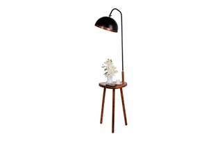 Lampadaire - Noir et naturel