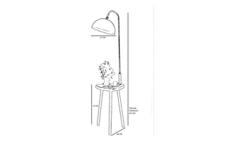 Lampadaire - Noir et naturel