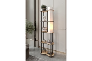 Lampadaire - Imitation noyer