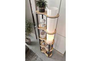 Lampadaire - Imitation noyer