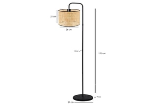 Lampadaire - Beige et noir