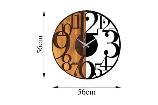 Horloge en bois Numbers - Naturel et noir