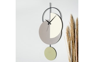 Horloge murale Madeco - Beige et gris