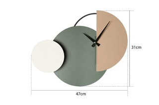 Horloge murale Mateen - Vert et beige