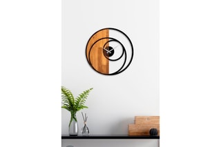 Horloge - Noir et naturel