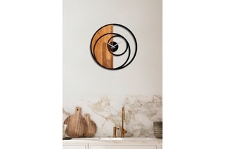 Horloge - Noir et naturel