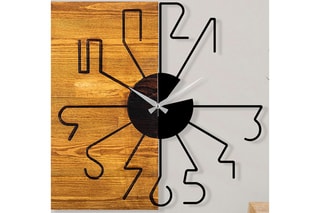 Horloge - Noir et naturel