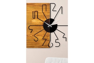 Horloge - Noir et naturel