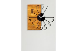 Horloge - Noir et naturel