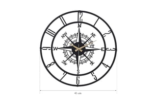 Horloge murale Bunella - 41 cm - Noir