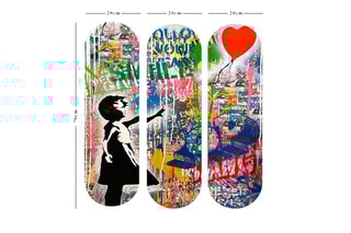 Triptyque "La Fille au ballon rouge" - Banksy