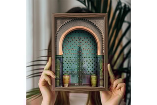 Peinture décorative encadrée en MDF Xavierr - 35 x 47 cm